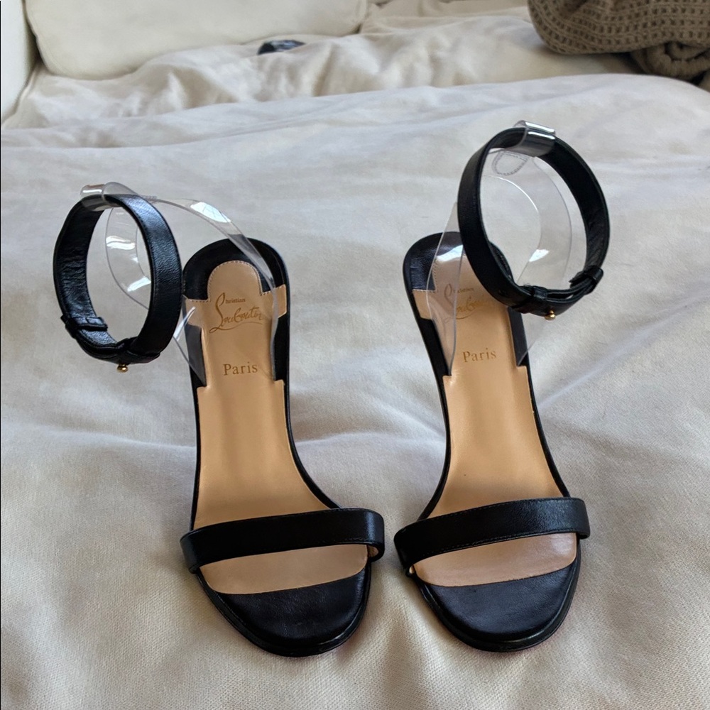 Christian Louboutin Black Leather Heels